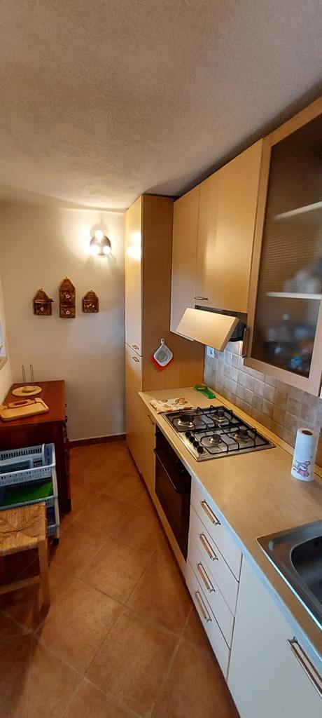 Cucina e zona pranzo dell’appartamento Corbezzolo